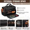 17 Inch Large Tool Bag Organizer with Adjustable Shoulder Strap Heavy Duty Tool Bags for Electricians Mechanics Carpenters HVAC