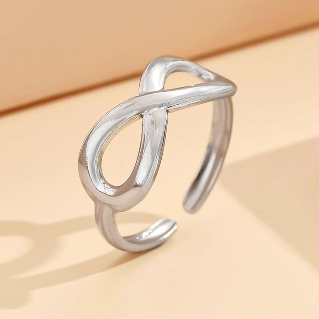 Elegant Adjustable Bow Ring - Non-Fading Stainless Steel with Vacuum Gold Plating