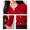 Cozy Red Knitted Sweater with Loose Fit and Chic Style for Winter
