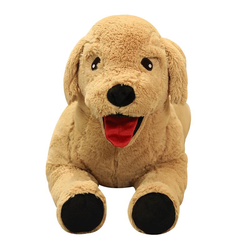 Large Yellow Labrador Puppy Plush Toy - Golden Retriever Doll for Children