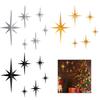 DIY Wall Stickers Christmas Pendant Retro 3D Star Decal Decal For Kids Baby Rooms Bedroom Christmas Ornament Home Decoration