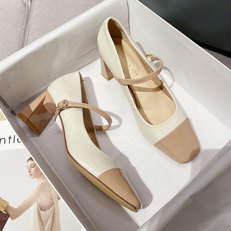 

Xiaoxiangfeng Mary Jane Women s Shoes Autumn 2025 New Gentle Evening Wind High Heel Single Shoes Bridesmaid Shoes G6850-7 39