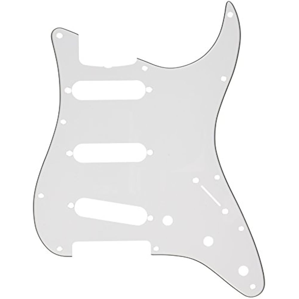 Накладка на корпус 11-отверстия STRATOCASTER® в винтажном стиле 60-х, S/S/S, БЕЛАЯ
