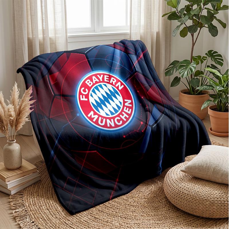 Bayern Munich Theme Blanket Soft Flannel Blanket Plush Throw Blanket Cozy Sofa Bed Blanket for Home Decor