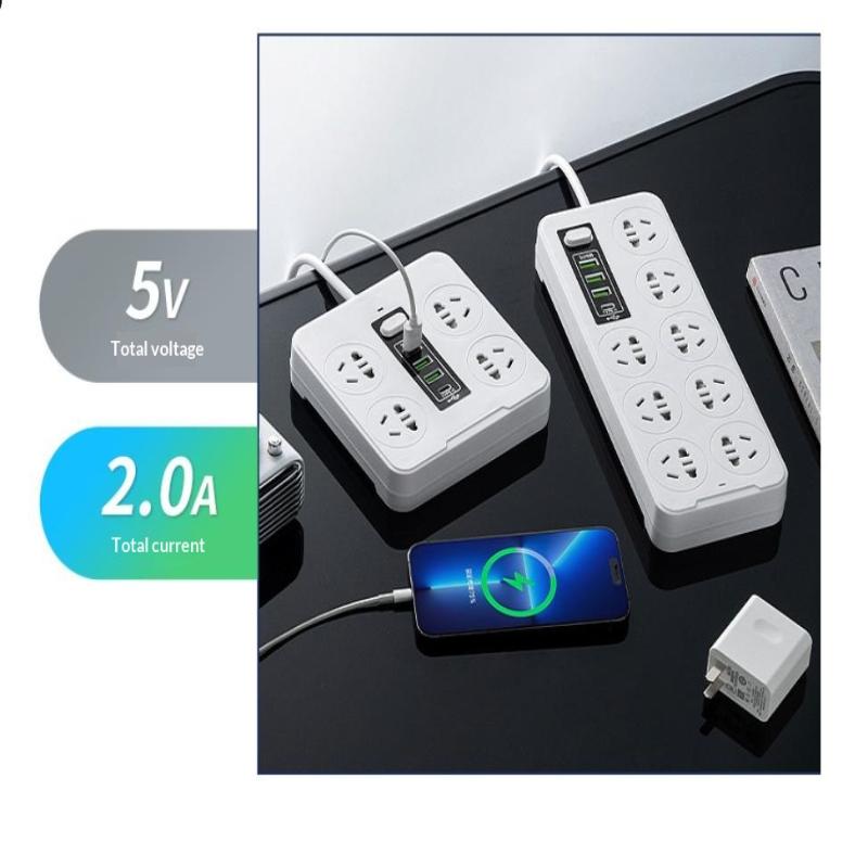Universal Power Strip Socket Eu Us Au Plug With Usb Type-C Pd Surge Protector Power Cord Extension Sockets