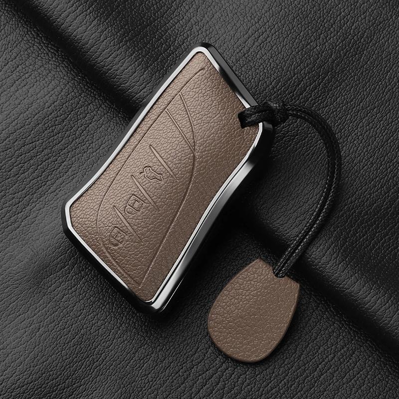 Aluminum Alloy Goatskin Car Key Case Cover For Lexus Nx Es Ux Us Rc Lx Gx Is Ct Rx 200 250H 350H 400H Ls 450H 260H 300H Ux 200