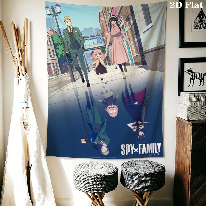 SPY×FAMILY Wall Tapestry Aesthetic Wall Hanging Printed Fabric Blanket Decorative Tapestries for Bedroom Living Room Home Decor