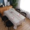 Waterproof Cotton Tablecloth With Tassel Trim Modern Minimalist Rectangle Dining Table Cover Home Cafe Market