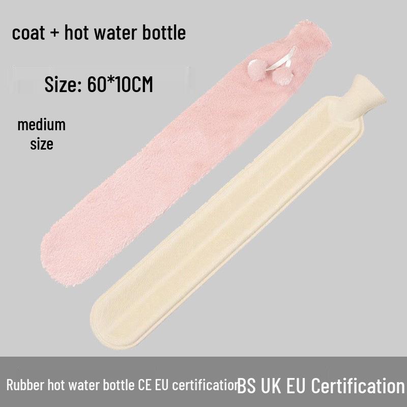 Explosion-Proof Hot Water Bottle: Rubber Design for Stomach and Feet, Long-Lasting Warmth