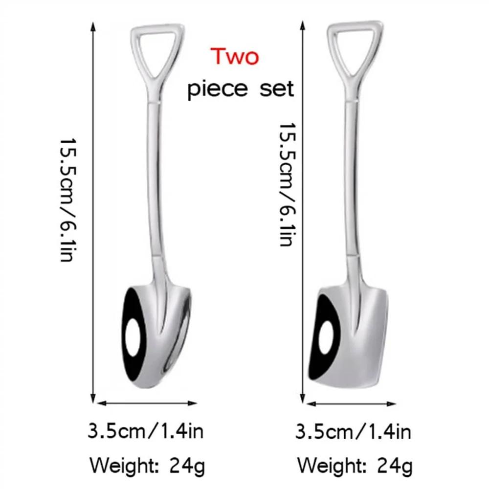 2PCS Square Shovel Stainless steel Watermelon Spoon Shovel Spoon Household Creative Dessert Watermelon Spoon Cute Shovel