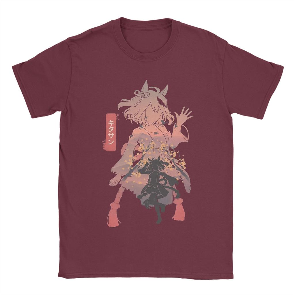 Unisex TShirt Kitasan Black Uma Musume Anime Funny 100 Cotton Tees Short Sleeve T Shirts Round Neck Clothing Gift Idea