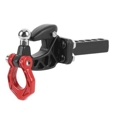 Engate de Reboque para Controle Remoto Gancho de Reboque Receptor de Engate de Reboque de Metal de Alumínio para Acessórios de Crawler RC SCX10 Vermelho