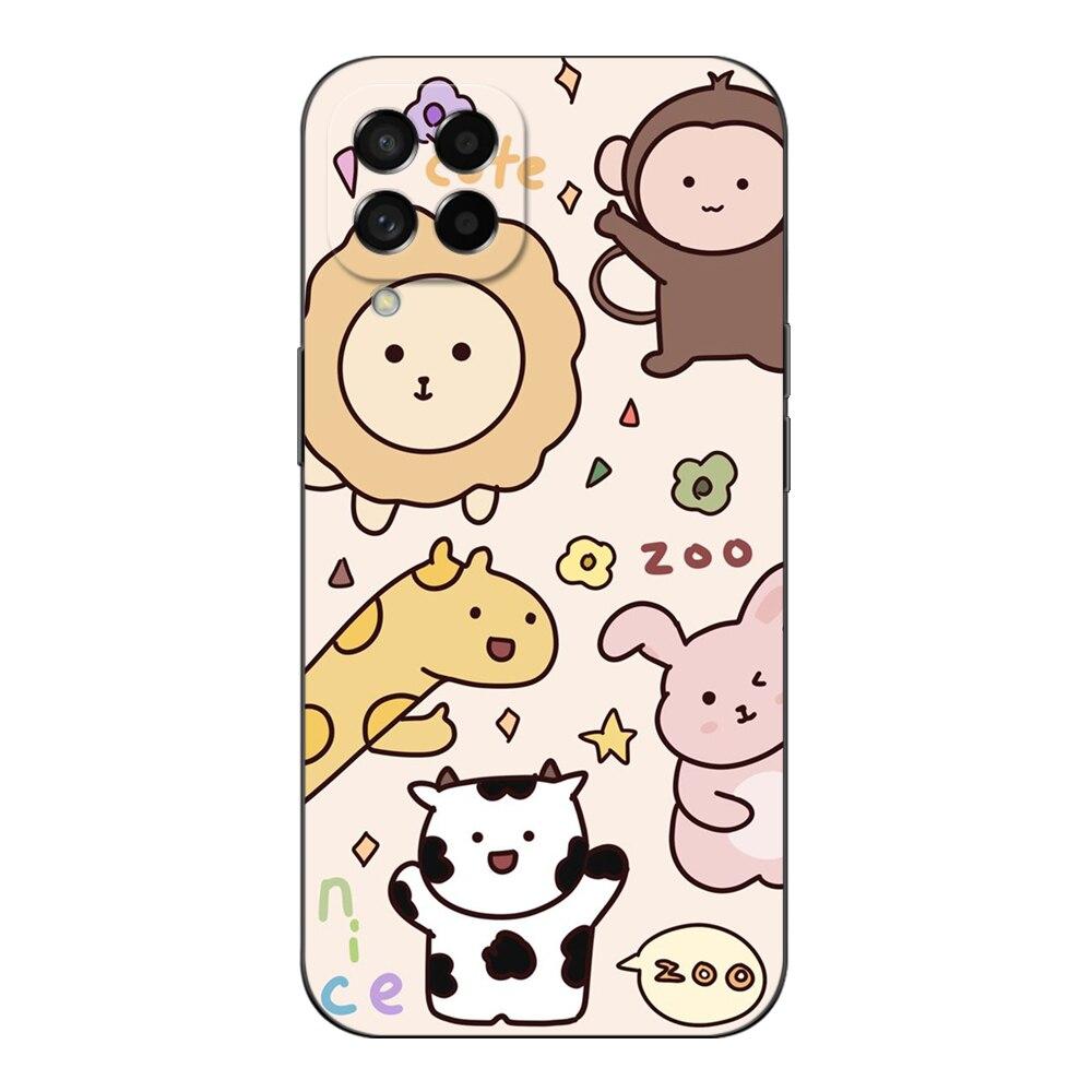 For Samsung Galaxy M53 5G Case Phone Back Cover M 53 m536 Case Soft Silicone Black Tpu Case cute funy