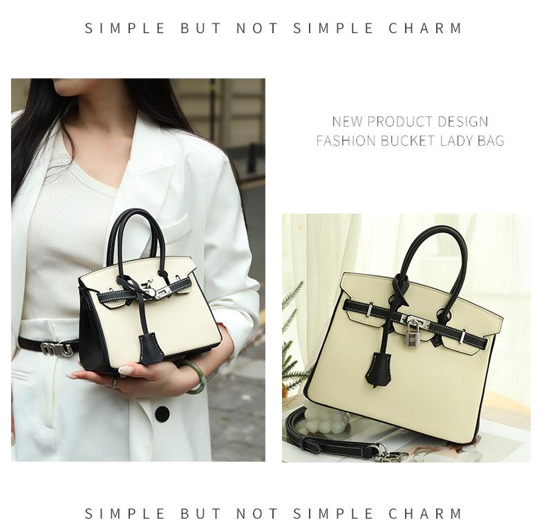 2025 Summer Women's Color Block Handbag - Trendy Platinum Shoulder & Crossbody Bag in European & American Fashion Style.