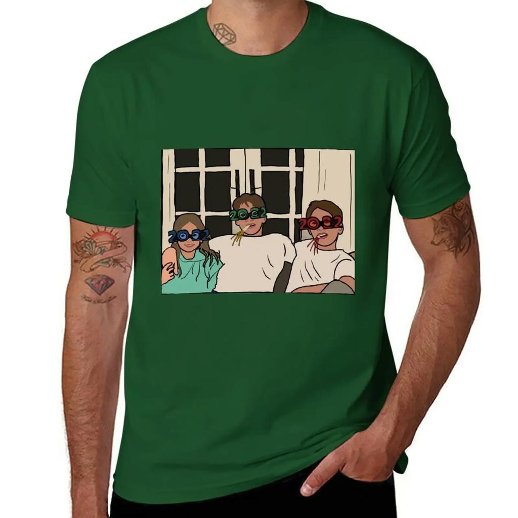 Happy New Year! T-Shirt plain summer tops sports fans Men's t shirts