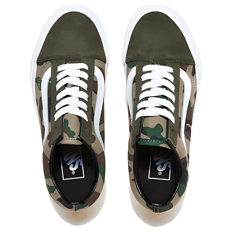 Vans Old Skool Series Plátěné Semišové Ležérní Nízké Skate Boty Unisex tenisky Maskáčové VN0007NTY33
