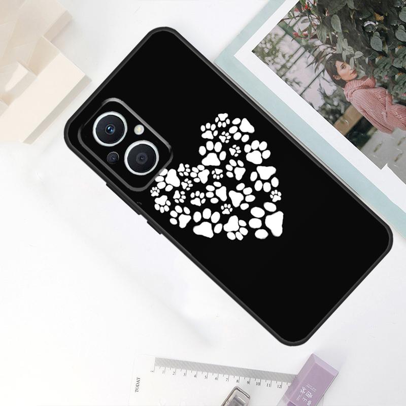 Cat Dog Paw Design Case For OPPO Reno 10 Pro 11 F 8T 4Z 5Z 4 5 6 7 8 Lite OPPO Find X5 X6 Pro X2 X3 Lite Cover