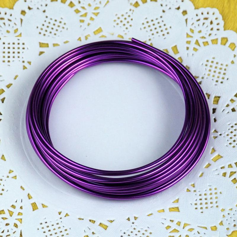Aluminum Craft Wire,Gauge Craft Wire, 500g 0.6/1.2/1.5/2.0/3.0mm Aluminum Wire DIY Jewelry Component Accessories Finding Making Necklaces Bracelets Crafts Supplies(Plum,1.2mm 140m