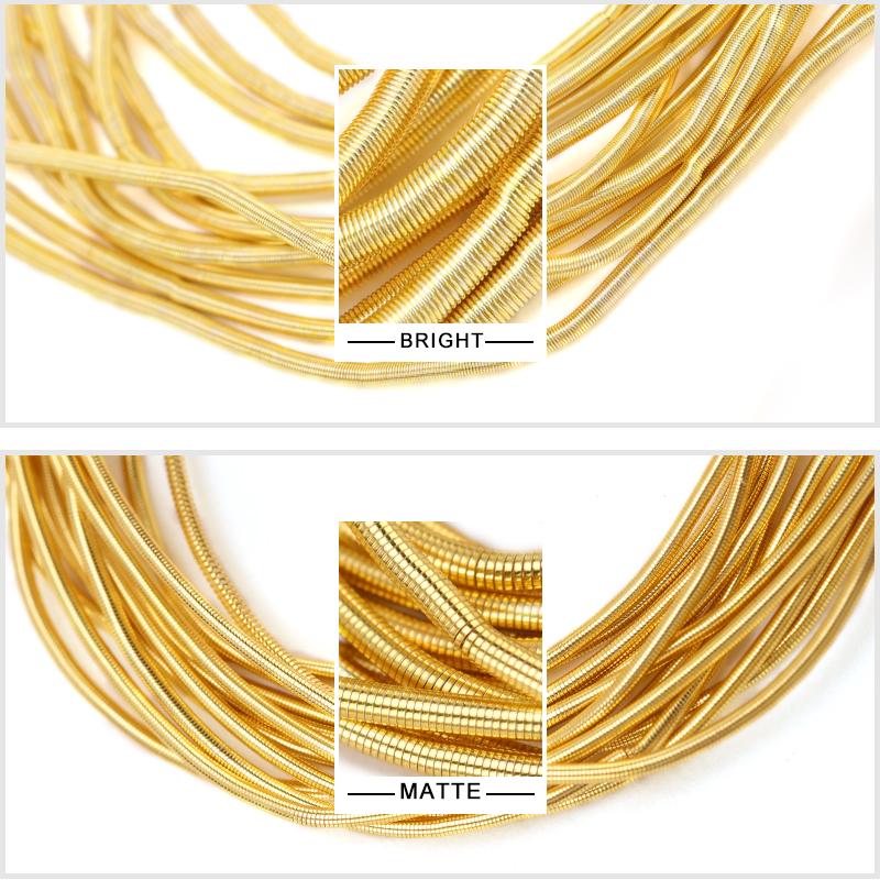 10 Gauge Silver Gold Plated Copper Craft Wire Flexible Metal French Bullion Wire for Jewelry Making DIY Embroidery Beading