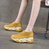Fashion GKTINOO Hollow Sandals Rhinestones Fashion Genuine Leather Women Chunky Sneakers Female Summer Height Increasing Ladies Shoes