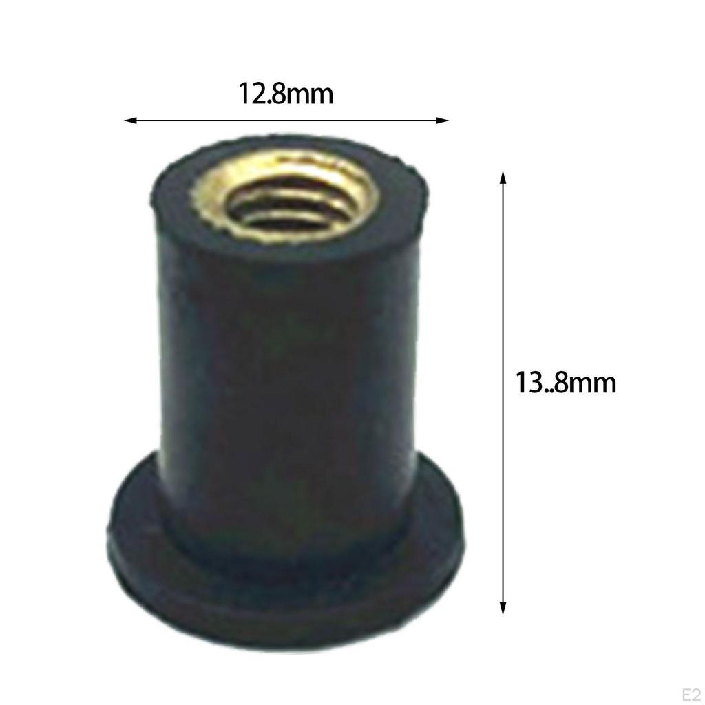 M5 Rubber Well Nut Fairing Fastener Spare Parts Assembly Motorcycle Accessories Direct Replaces