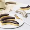 652F Set Of 6 Hotdog Baking Molds Banana Shaped Carbon Steel Cake Moulds Easy Releases Nonstick Dessert Pans for Home Cook