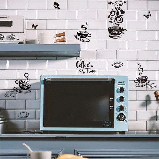 Kitchen Quotes Wall Sticker Removable PVC Wall Art Sign Peel And Stick Wall Decals for Dining Baking Room Bar Restaurant Home Decor