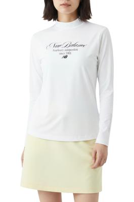 Golf Mock Neck Shirt 0 [New Balance] Long-Sleeve (Back Pique, Moisture-Wicking) / Women's / 012-6267501 030_WHITE [S]