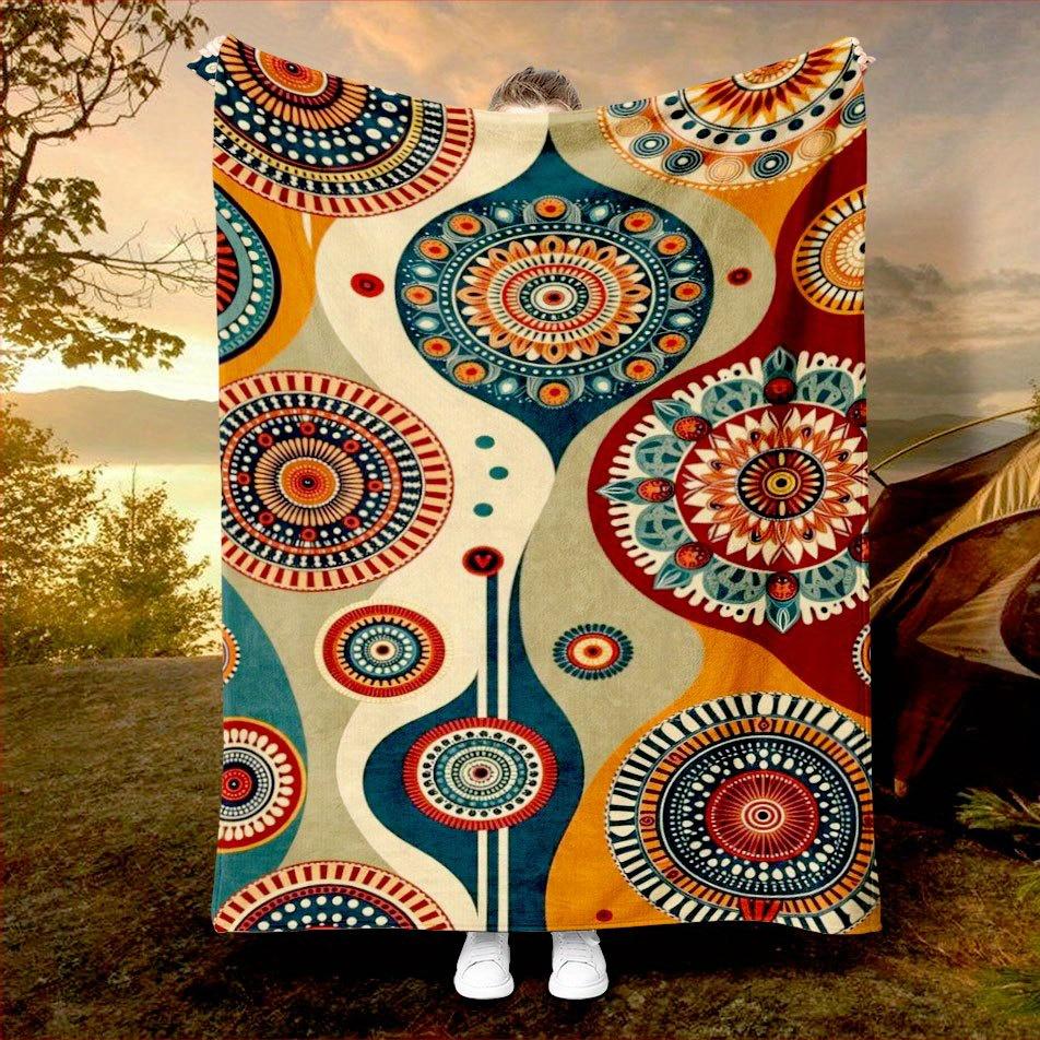 Bohemian Dream Catcher Blanket Reversible Flannel Throw for Free Spirits AllSeason Comfort Artful Expression Gift