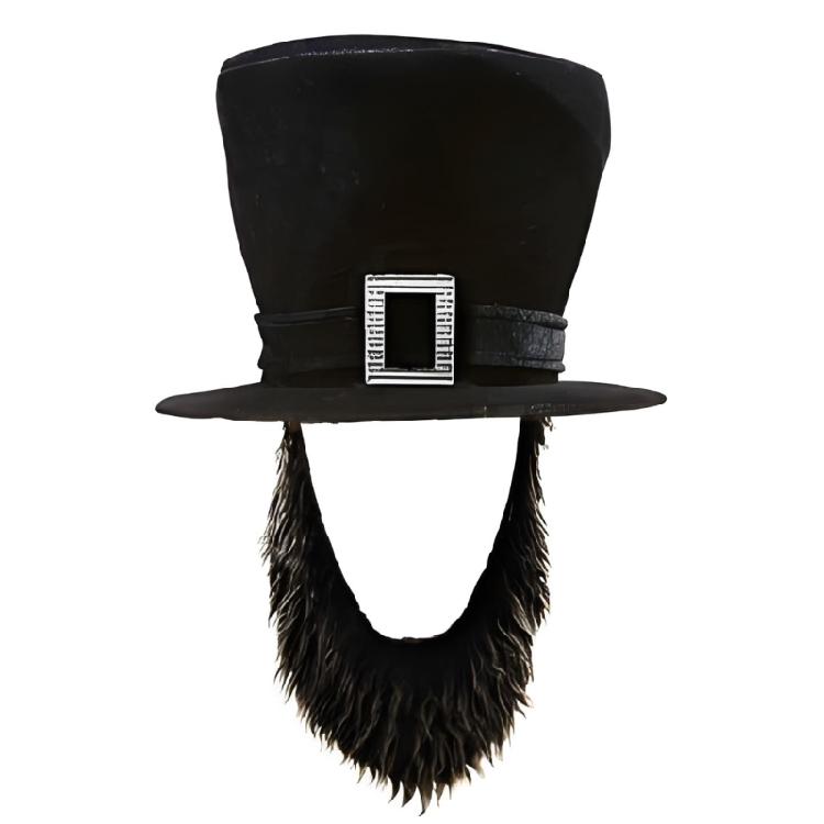 

Plush Pirate Hat With Removable Beard Costume Prop For Adults Halloween Role Playing 54-58cm Head Sizes Available чёрный