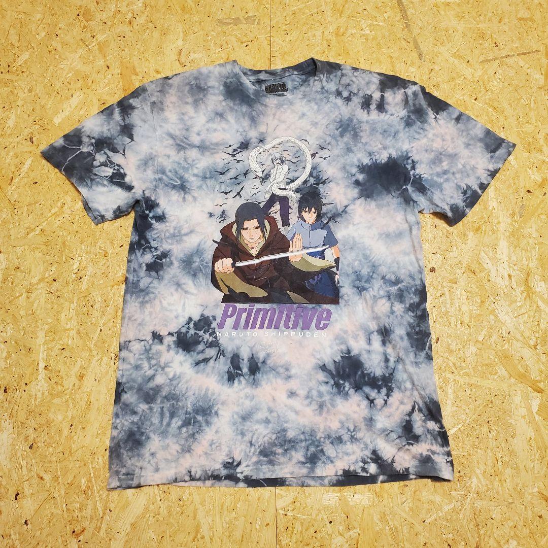 

[USED] NARUTO Rare Itachi & Sasuke Kabuto Tie-Dye T-Shirt, Size L