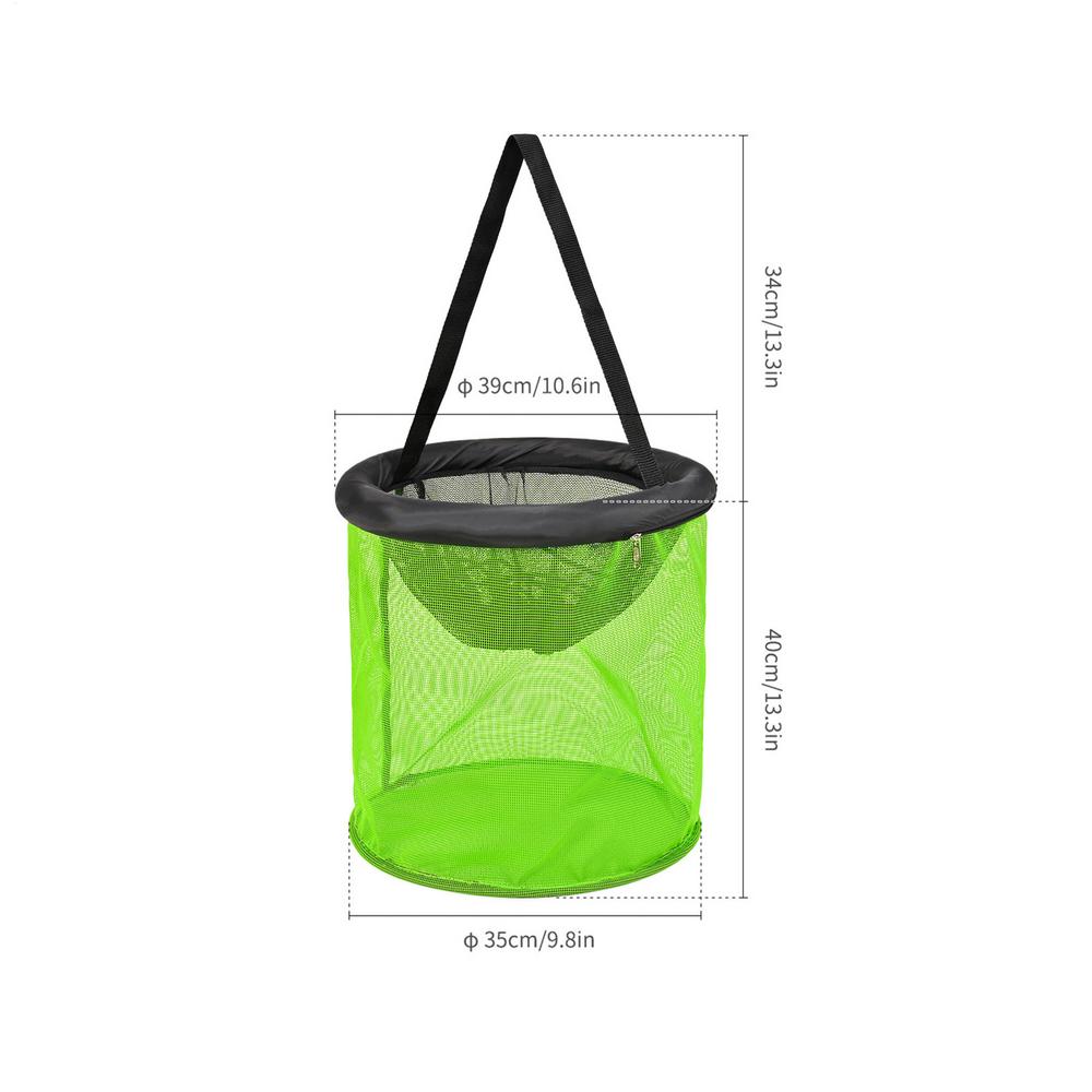 Fish Basket Fishing Net Foldable Portable Dip Net Fish Cage Wire Fishing Pot Prawn Hand Trap Fishing Network Fishing Accessories