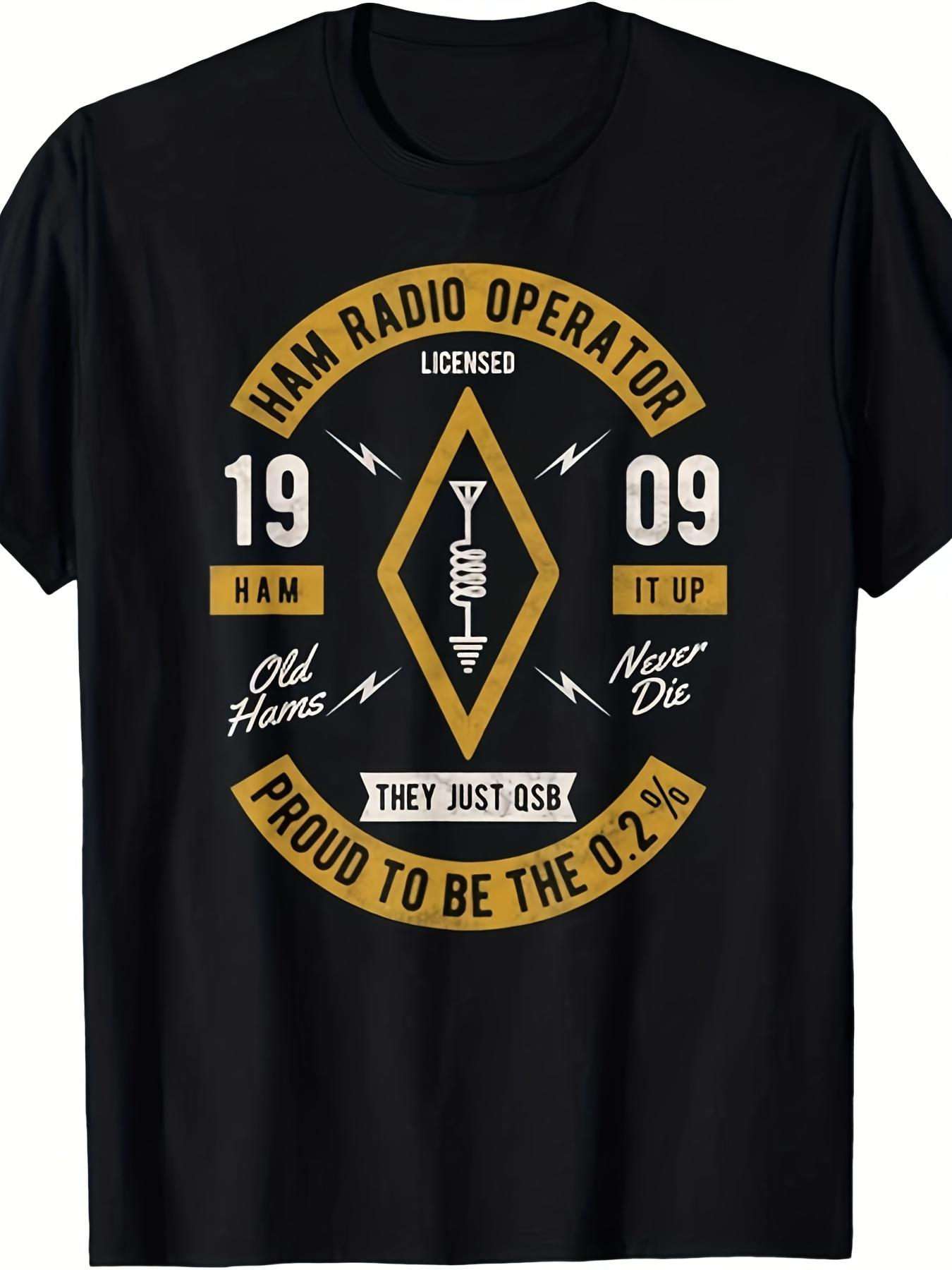 

Ham Radio T Shirt HoodieYouth Sport Style Tee Comfortable Cotton T Shirt Trendy Streetwear for Men Perfect for Training Running and Everyday Outfits 5XL різнокольоровий