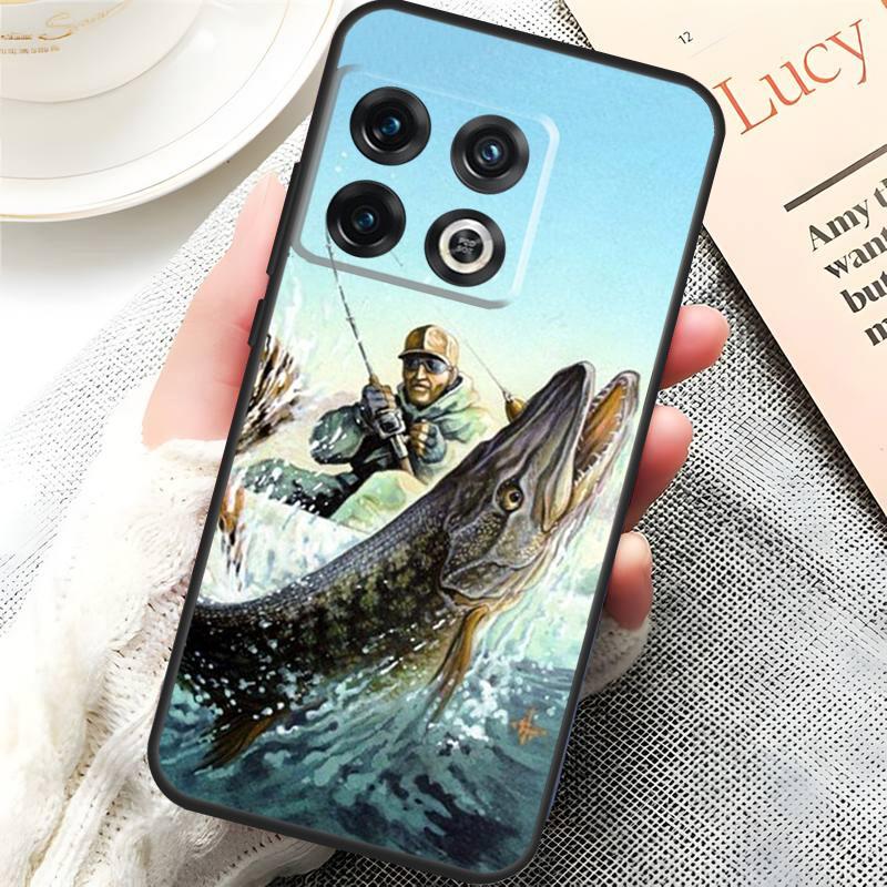 Fishing Painting Cover For OnePlus 13R 15 13 13T 12 12R 10T 11 10 Pro OnePlus Nord 5 CE 3 4 Lite N20 N30 Case