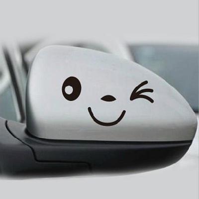 2 Pz/ Set Adesivi Auto Divertenti per Specchietto Retrovisore Riflettenti Adesivo/Decalcomania Faccina Sorridente