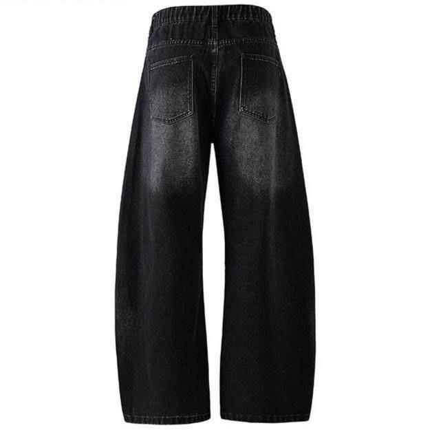 Washed and Old American Retro Wide-leg Scimitar Jeans Men's Spring New Loose Trendy Brand Versatile Trousers