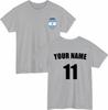 Personalised Argentina Football TShirt Custom Name And Number Sports Lover Top