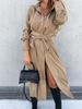 Autumn and Winter New Solid Color Cardigan Long Sleeve Street Dress