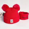 Větruodolná dětská čepice Beanie Teplá čepice šála set Zimní dětská pletená čepice Batole