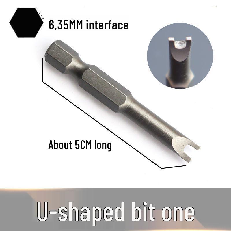 New 6.35mm Tri-Point Y-Shaped U-Triangle Fork Type Electrical Screwdriver Bit