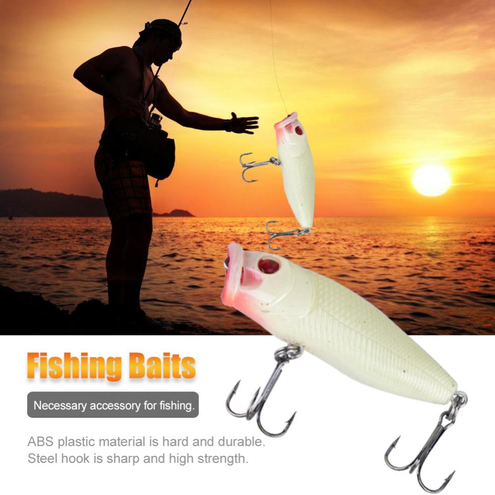 5pcs Luminous Fishing Lures ABS Hard Baits Hook Tackle Accessory