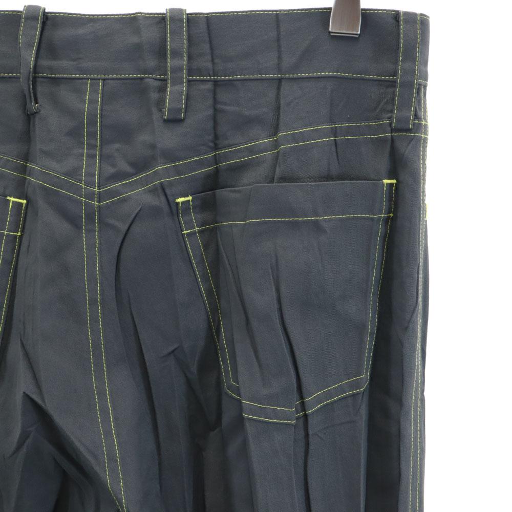 ISSEY MIYAKE made in Japan Pleated processing Long pants S Charcoal gray Men's Used