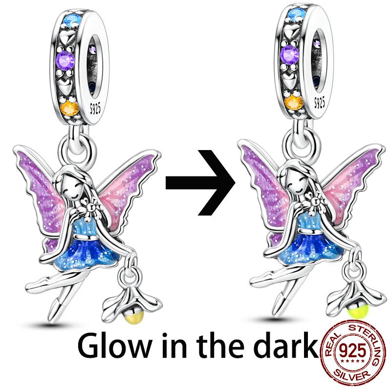 Copper Butterfly Fairy Charms Beads Cat Paw Print Dangle Fit Original Bracelet Making Fashion Jewelry