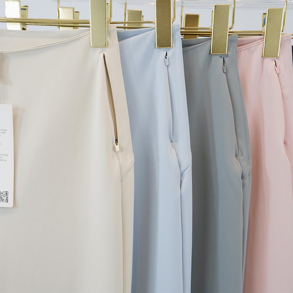 High-Waist Slim Fit Flared Trousers: Anti-Wrinkle, Elastic, with Pockets and Hip Lift for Casual Commute