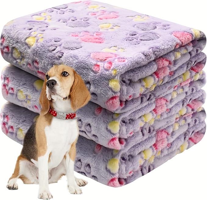 1 st Mjuk & Mysig Husdjursfilt - Pastellblommigt Mönster, Maskintvättbar, Extra Liten till Stor, Idealisk för Små till Medelstora Raser, Husdjursbäddkläder