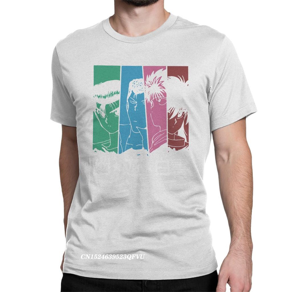 Awesome YuYu Hakusho Manga Anime Tee Shirt Men Manga Premium Cotton Tshirt Harajuku Tees Tops