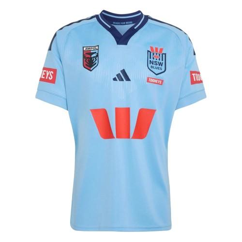 Adidas Mens 2025/2026 NSW Blues Rugby Shirt