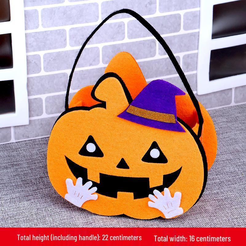 Halloween Pumpkin Trick-or-Treat Children's Handbag - Handmade Small Gift Material Pack