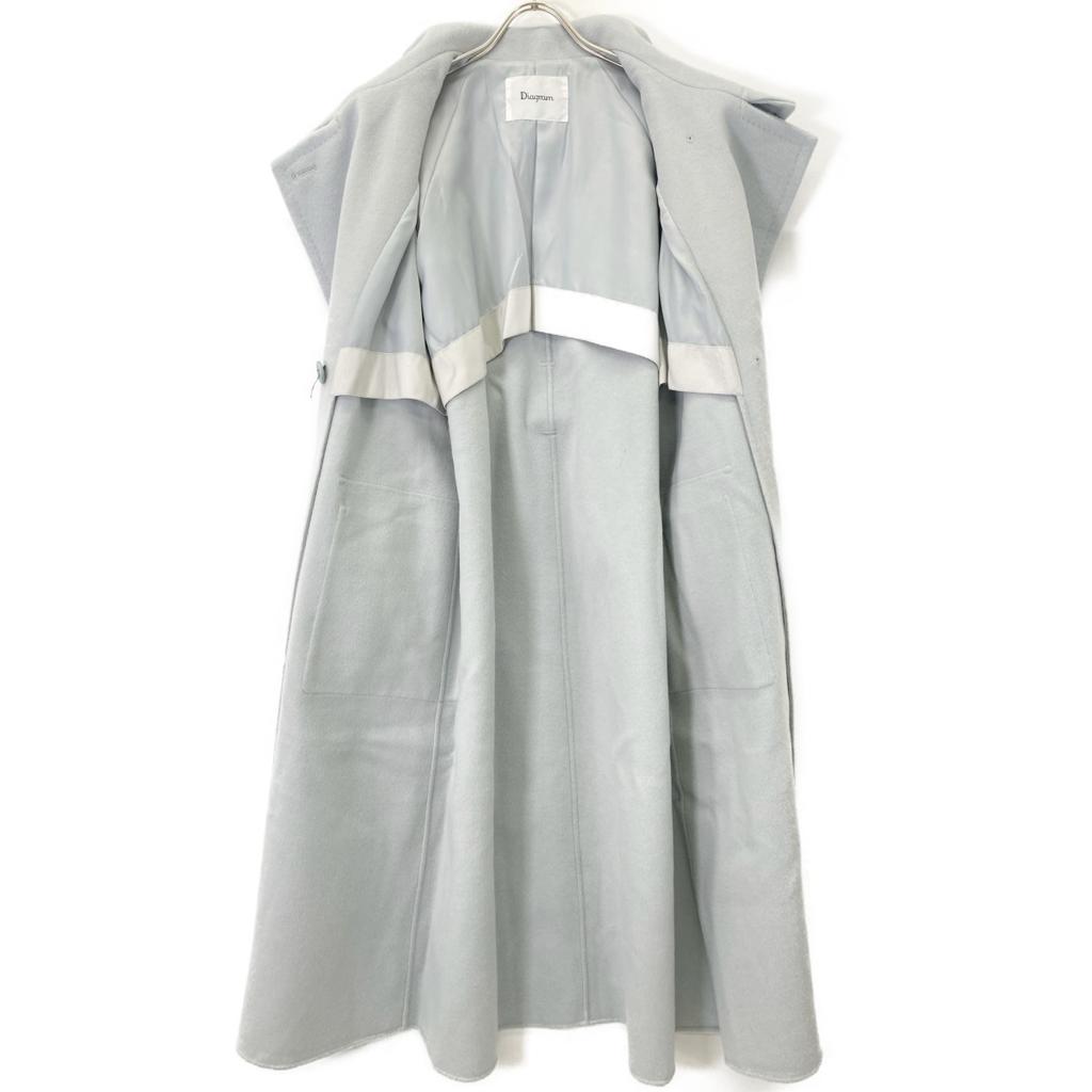 Diagram 03244 61002-00 Light blue wool double belted coat coat 36 Light greenUsed