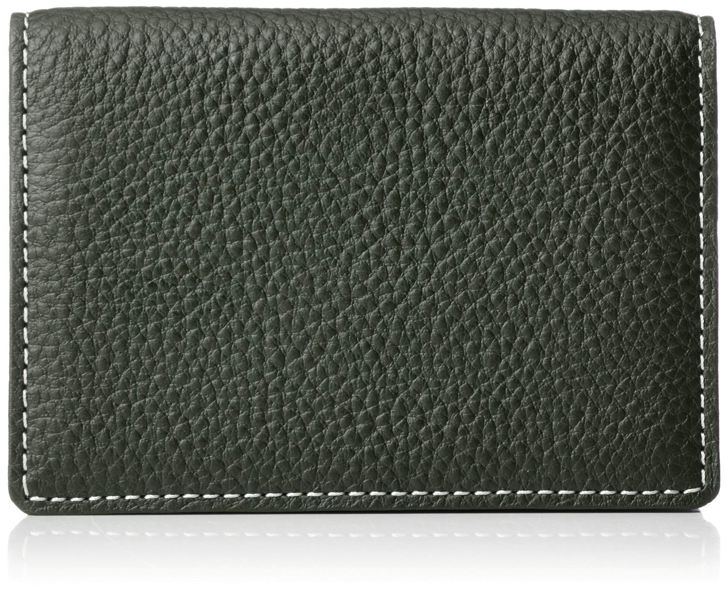 

Business Card Holder Italian Leather YH0188 Dark Green Stitch 32311 [Kitamura] Green/Light [Green]